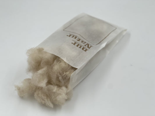 Nachfüllpaket Alpakawolle (weiß) in ökologischer Verpackung